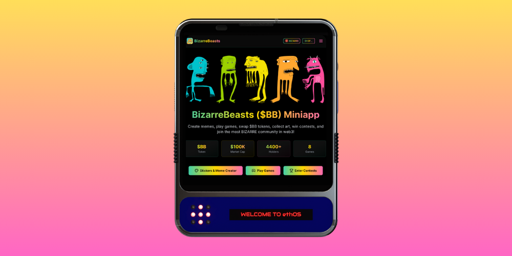 The BB Miniapp & Treasure Quest in the dGEN1 app store!